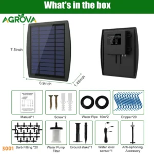 Solar Powered Automatic Drip Irrigation Kit Agrova 3001
