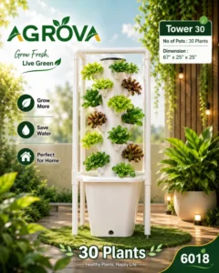Vertical Hydroponic System With Growing Light 2 columns 30 Plant Hy-6018